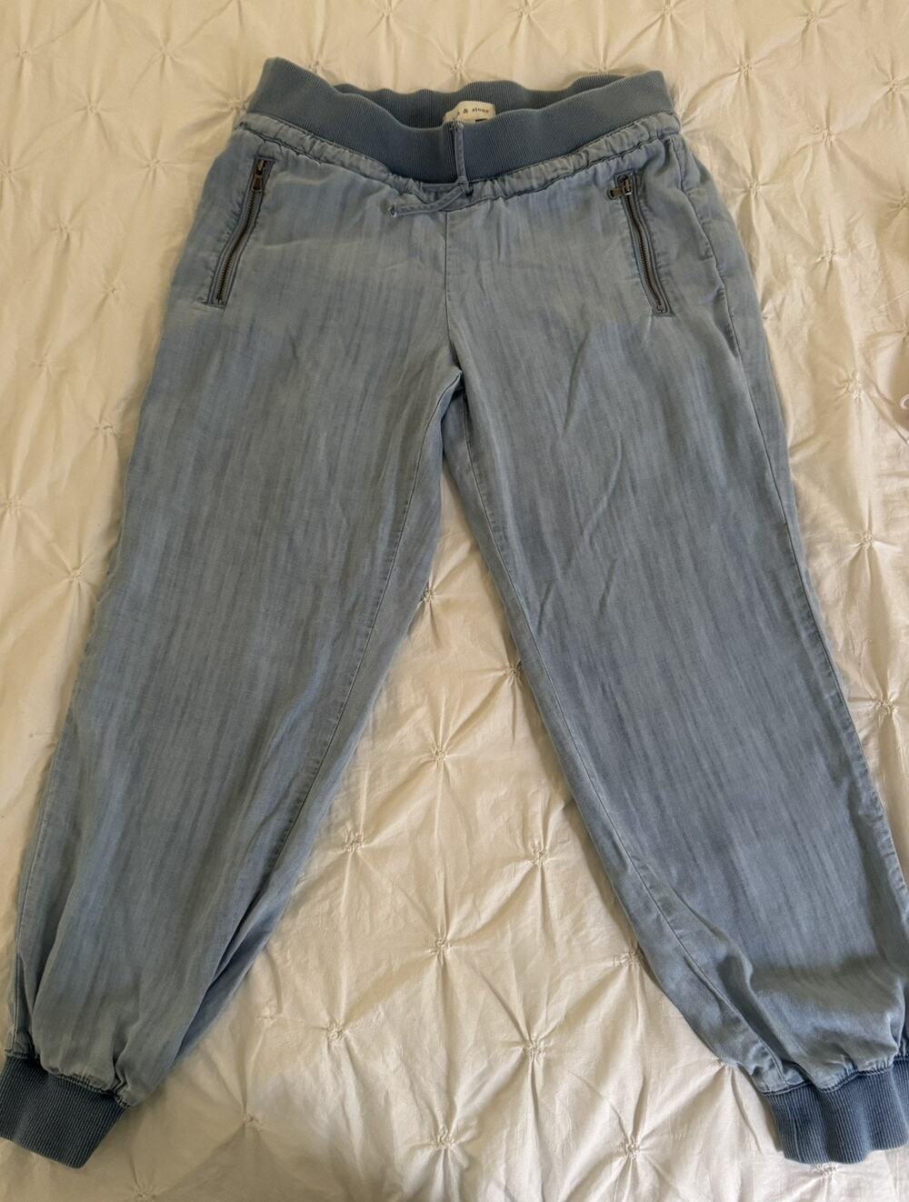 Cloth & Stone Blue Jogger Pants; Tencel Lyocell Drawstring Elastic Waist Size S